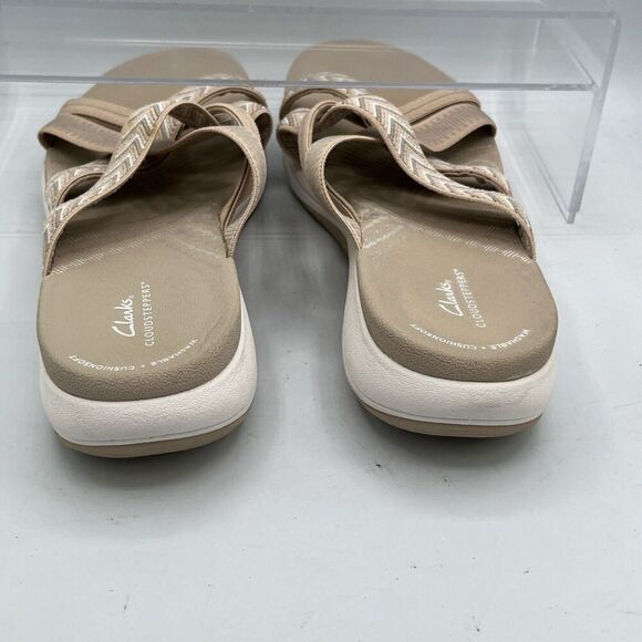 Clarks CloudSteppers Mira Isle Sand Textile Women's Sandals Size 10 Slide - Picture 7 of 10